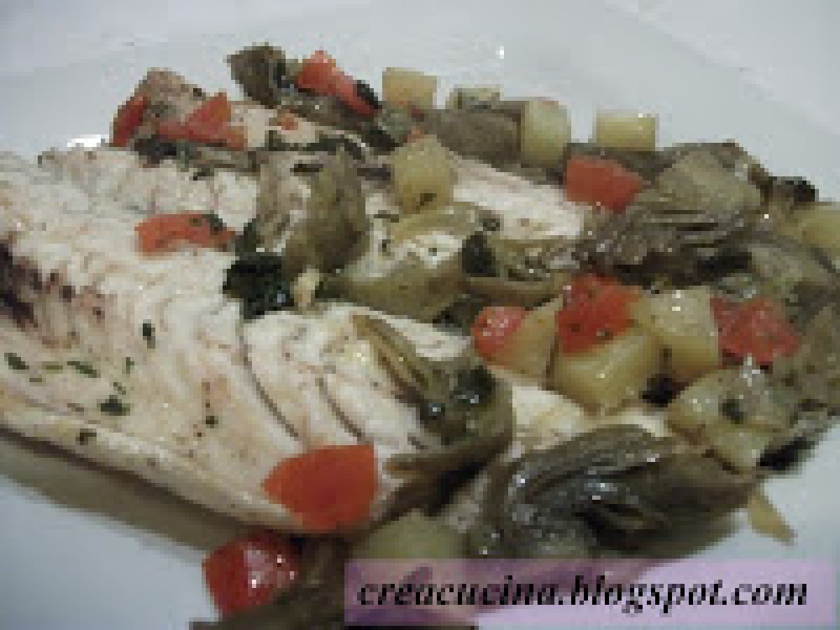BRANZINO AL CARTOCCIO CON CARCIOFI E PATATE