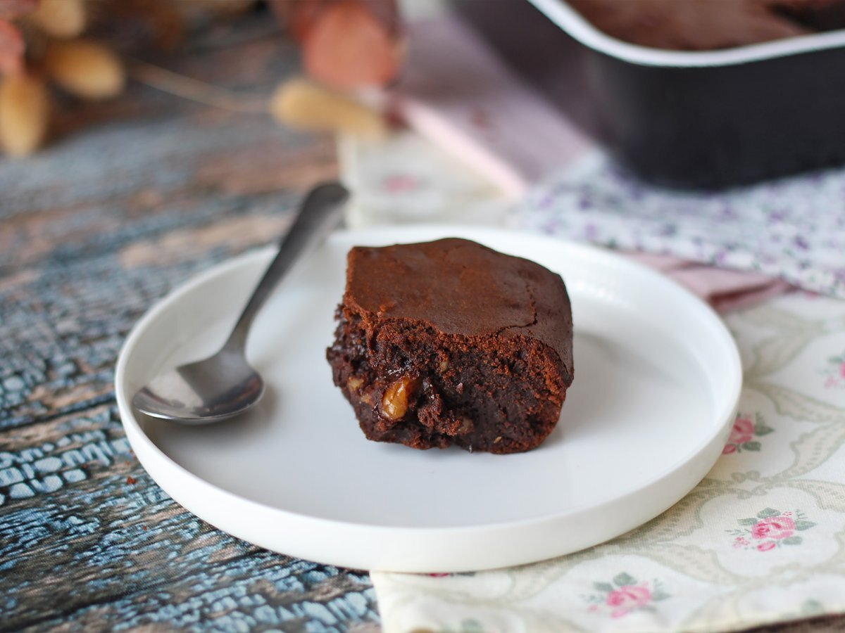 Brownie cioccolato e noci in friggitrice ad aria - foto 7