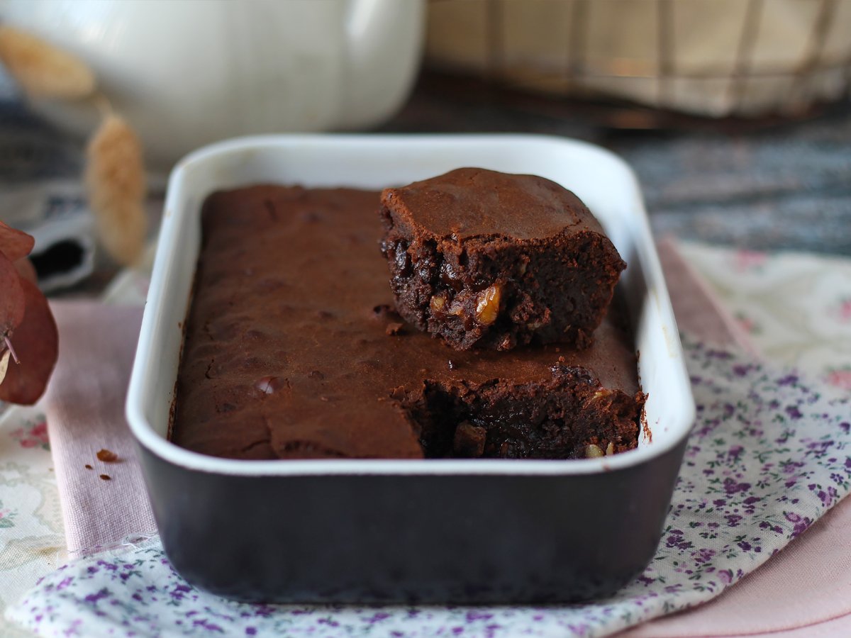 Brownie cioccolato e noci in friggitrice ad aria - foto 8