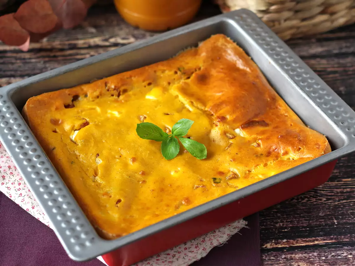 Brownie salato con zucca, prosciutto e feta: la ricetta facile per riciclare la zuppa di zucca - foto 2