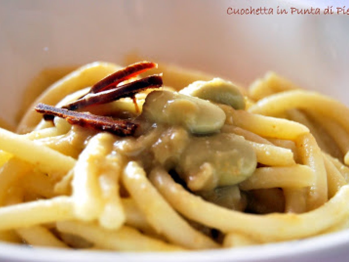 Bucatini Fave e Bottarga