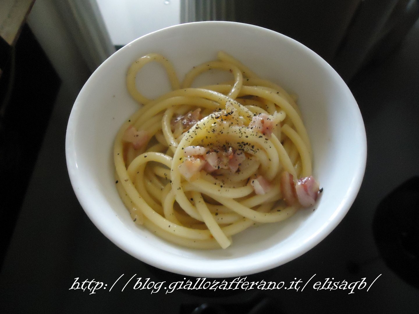 Bucatini pecorino e pancetta Ricetta Petitchef