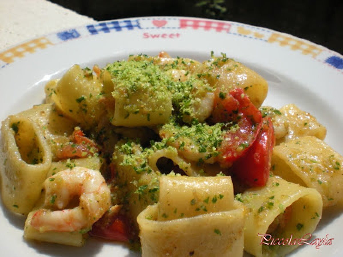 Calamarata con Gamberoni e Pane alle Erbe - foto 7