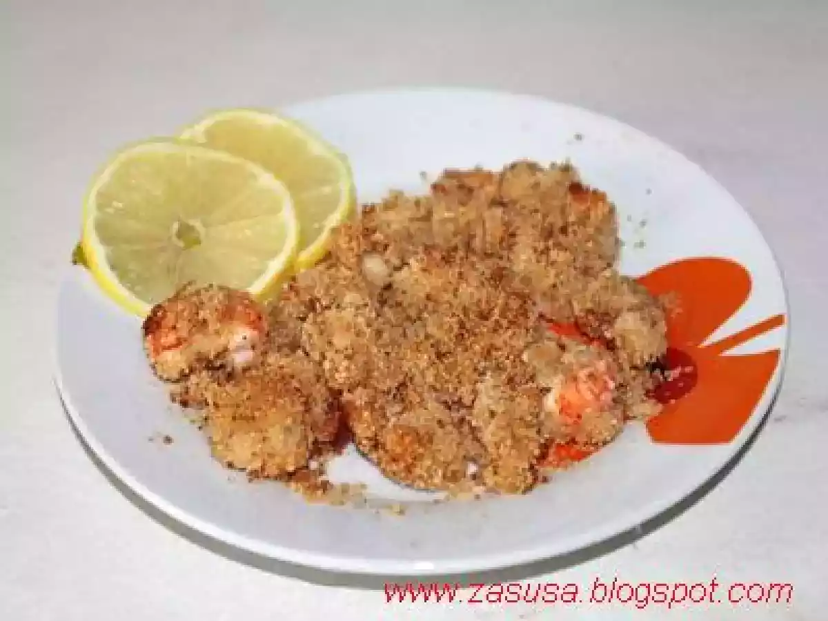 Calamari e gamberetti gratinati al forno - foto 2