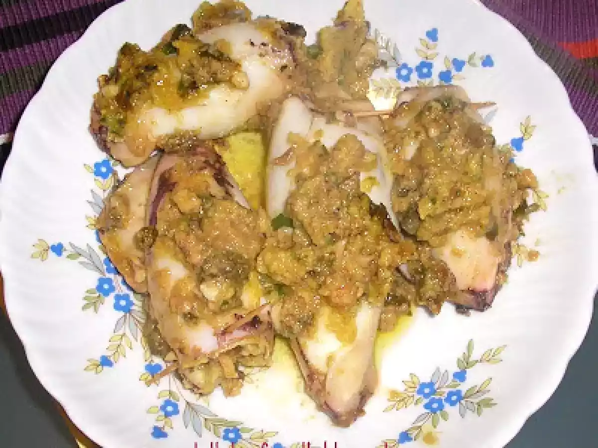 Calamari ripieni ai funghi