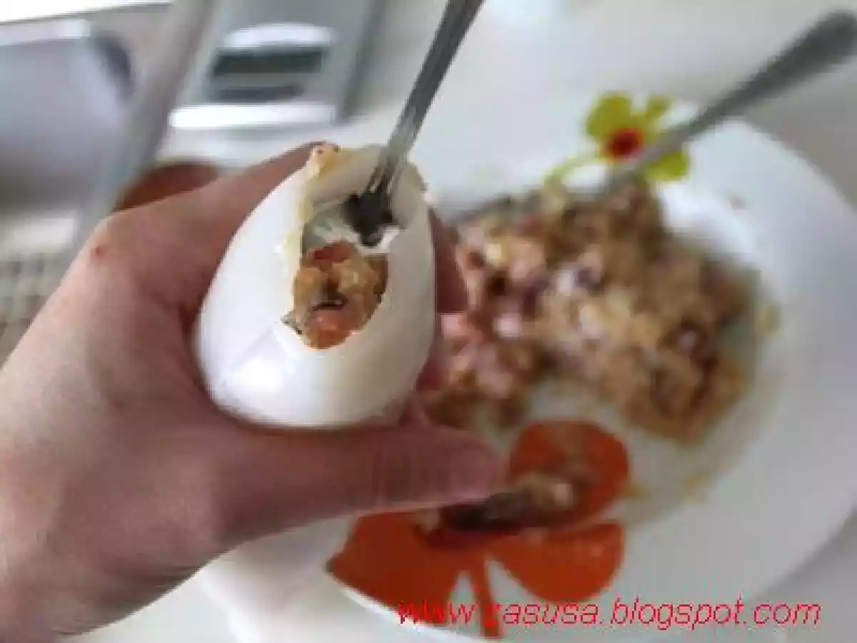 Calamari ripieni con contorno di piselli - foto 3