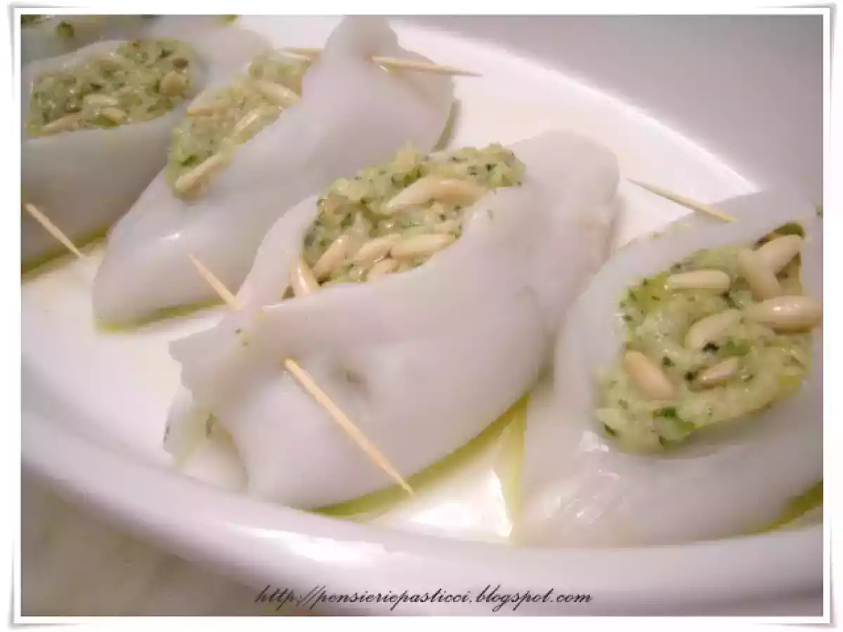 Calamari ripieni di zucchine e nocciole - foto 3