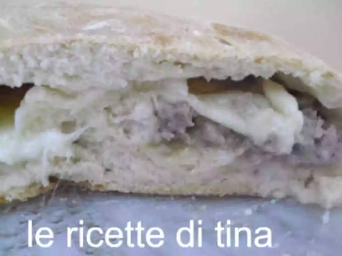 Calzone salsiccia e mozzarella