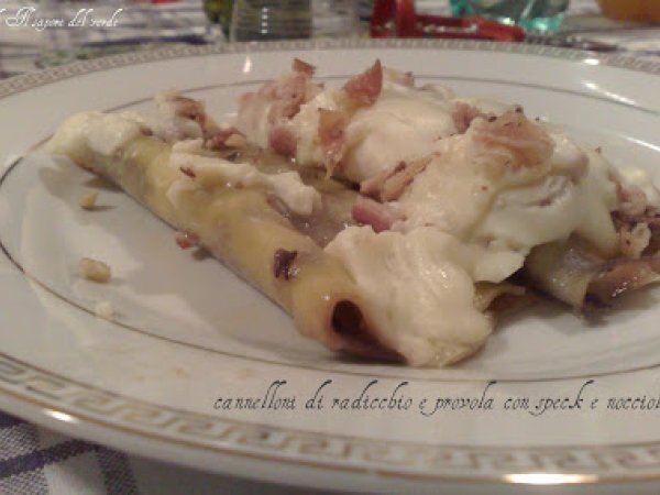 CANNELLONI AL RADICCHIO E PROVOLA CON SPECK E NOCCIOLE - foto 2