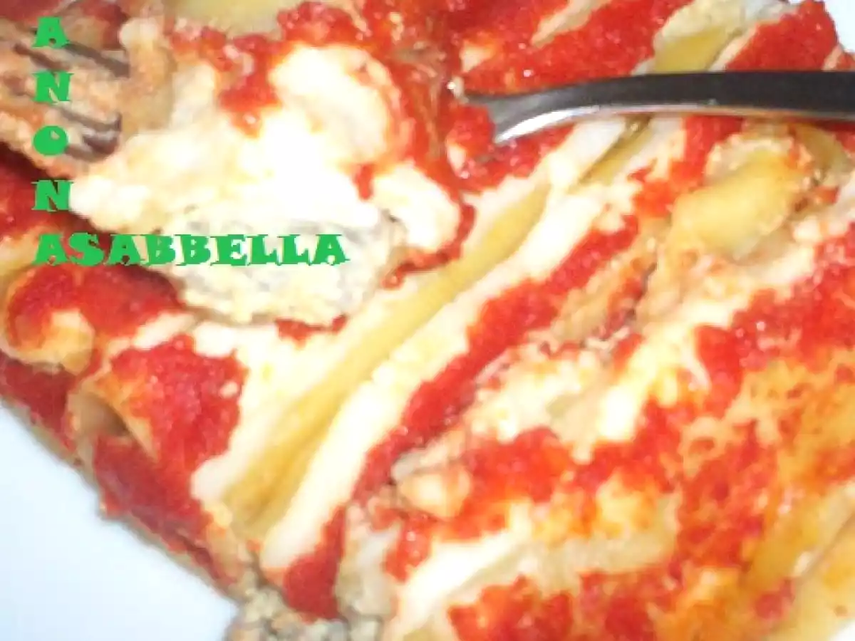 CANNELLONI CON MACINATO CREMA DI CARCIOFI E RICOTTA - foto 2
