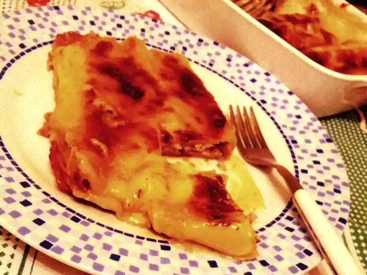 Cannelloni con ricotta radicchio e noci