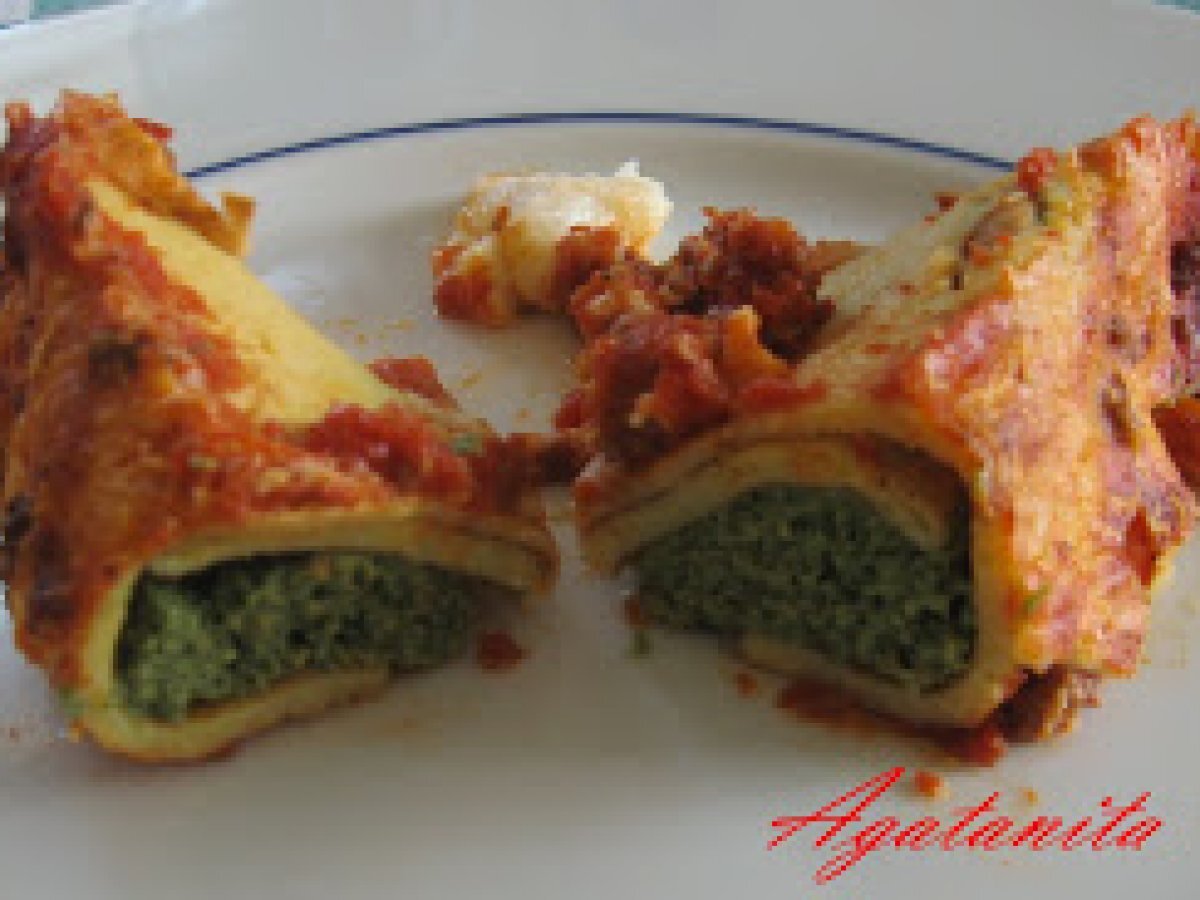 Cannelloni di crepè, ricotta e spinaci - foto 2