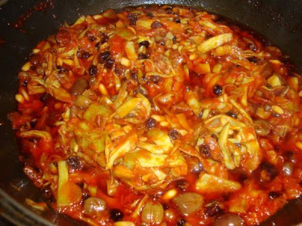 Caponata vastasa di carciofi di Mimma, suocera di Memmea