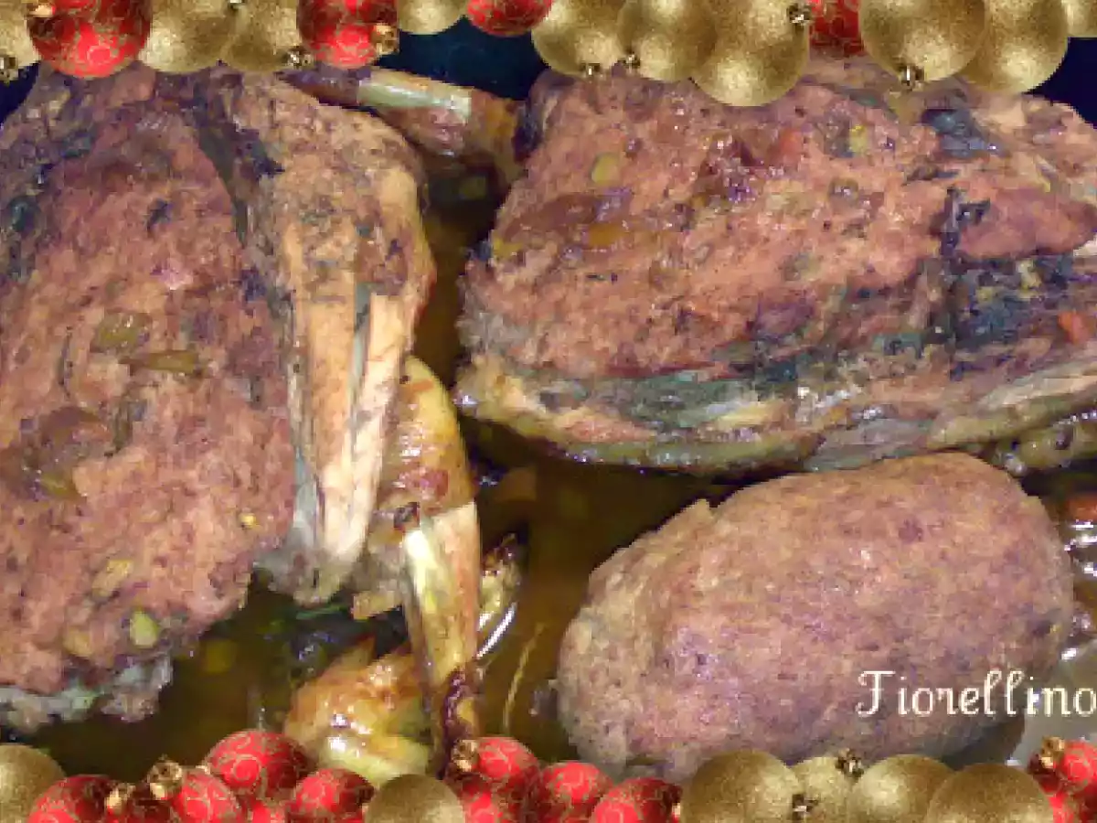 Cappone farcito affogato al Marsala