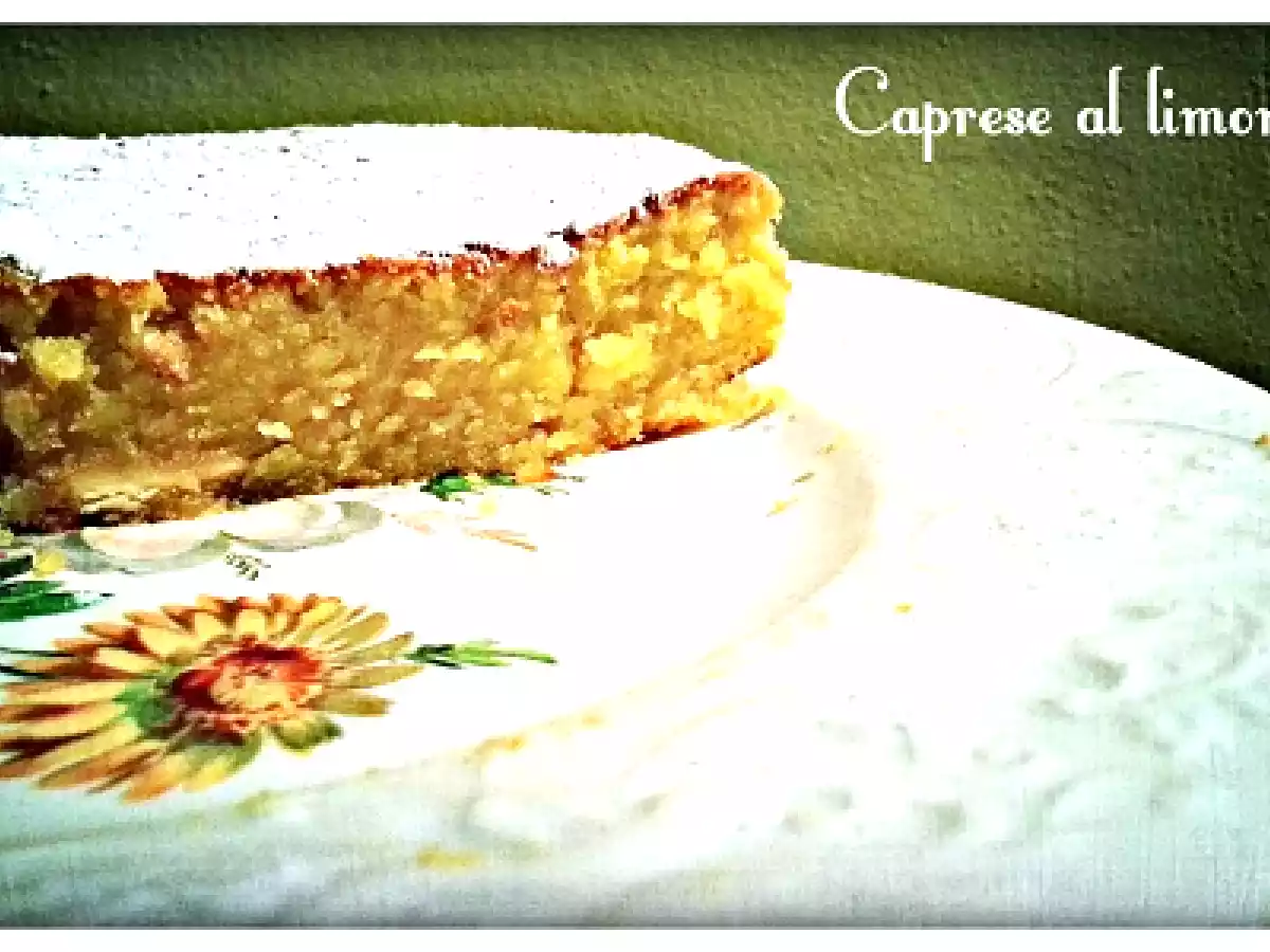 Caprese al cioccolato bianco e limoncello