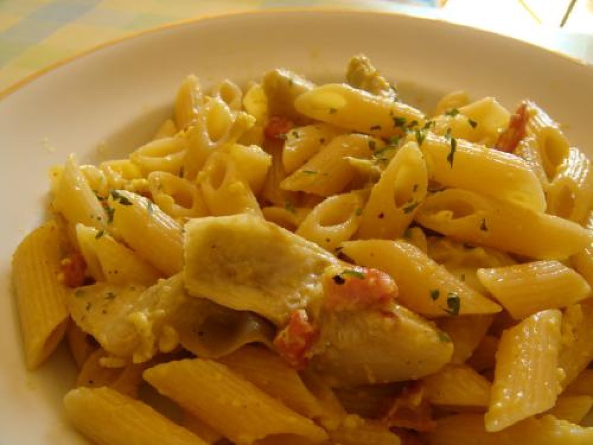 Carbonara con carciofi