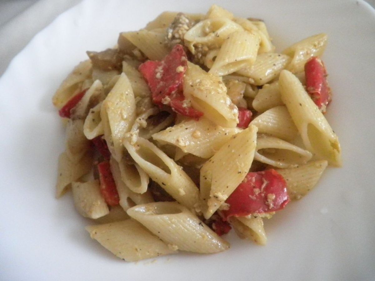 Carbonara con melanzana e peperone - foto 3