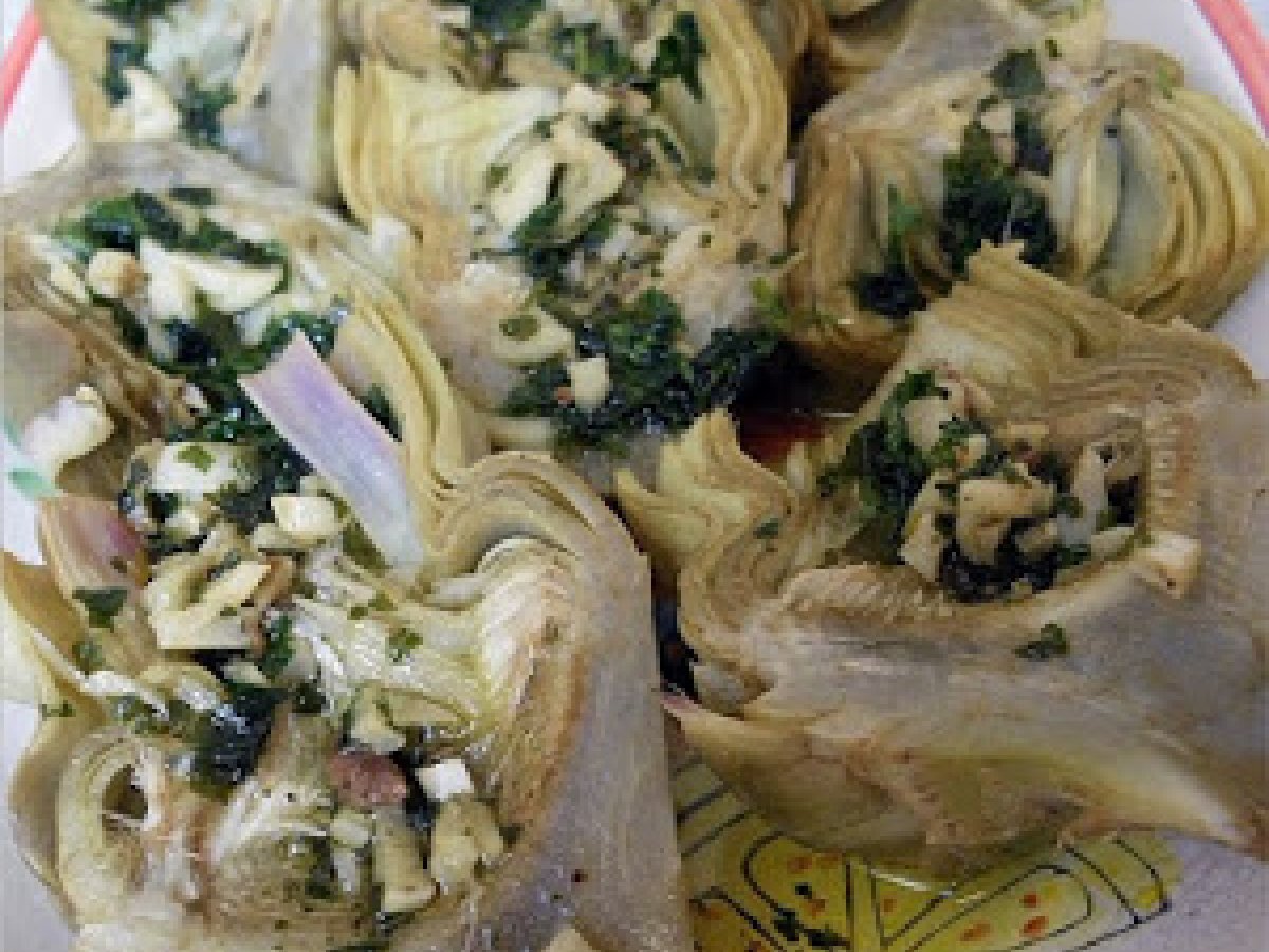 Carciofi aglio, olio e prezzemolo