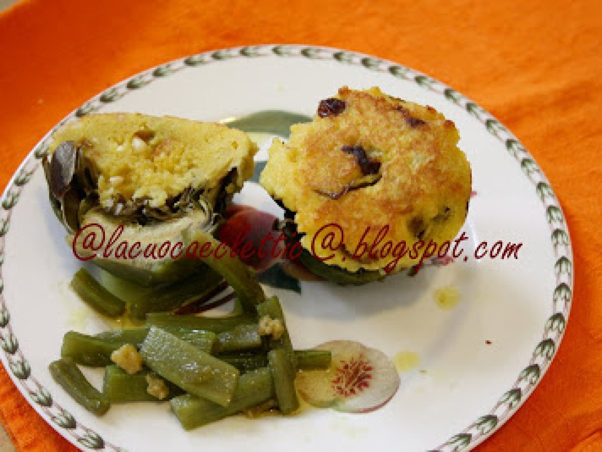 Carciofi ripieni con pinoli e uva passa - foto 4