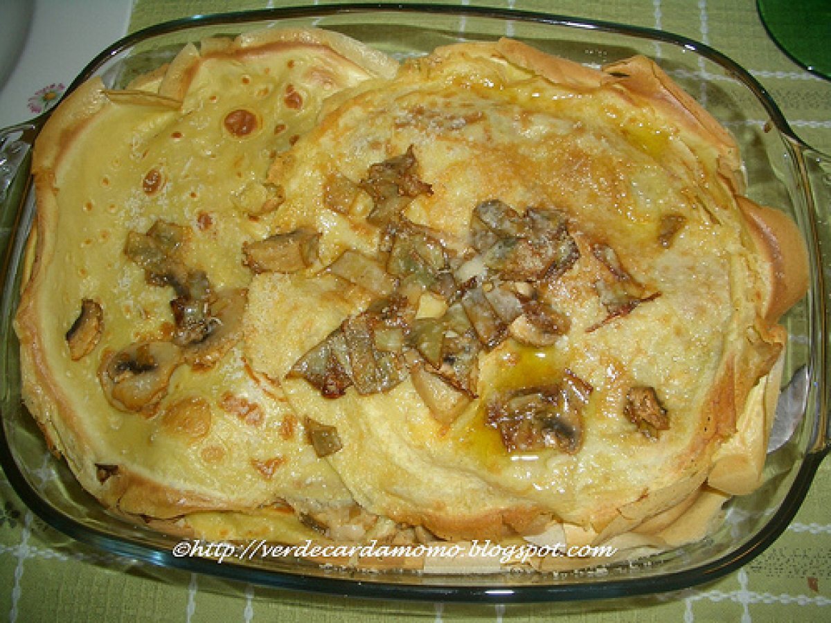 Carciofomania ultima fase: Lasagne di crespelle ai carciofi