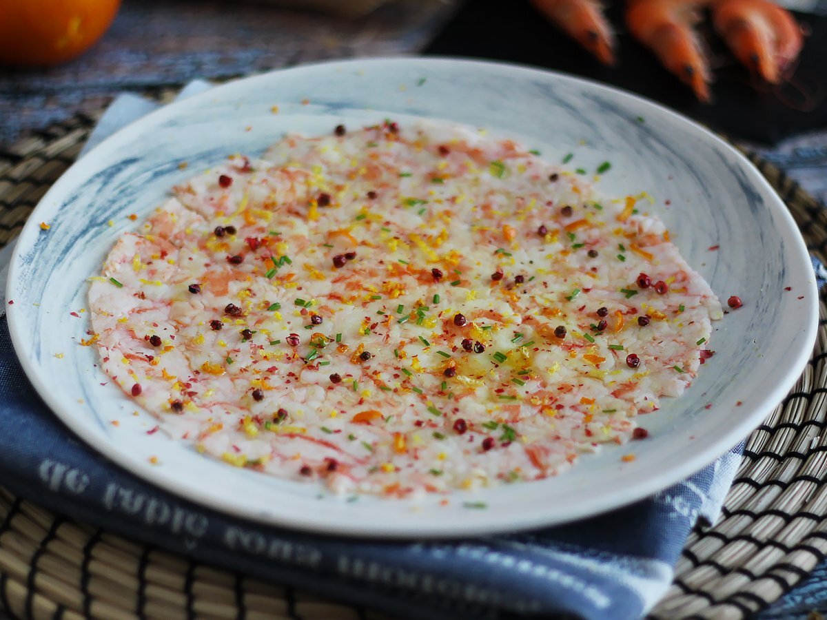 Carpaccio di gamberi, un antipasto fresco ed elegante - foto 2