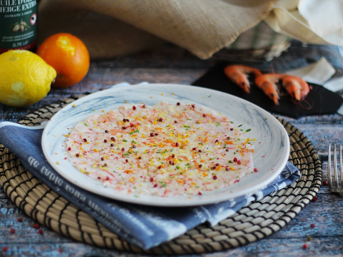 Carpaccio di gamberi, un antipasto fresco ed elegante - foto 4