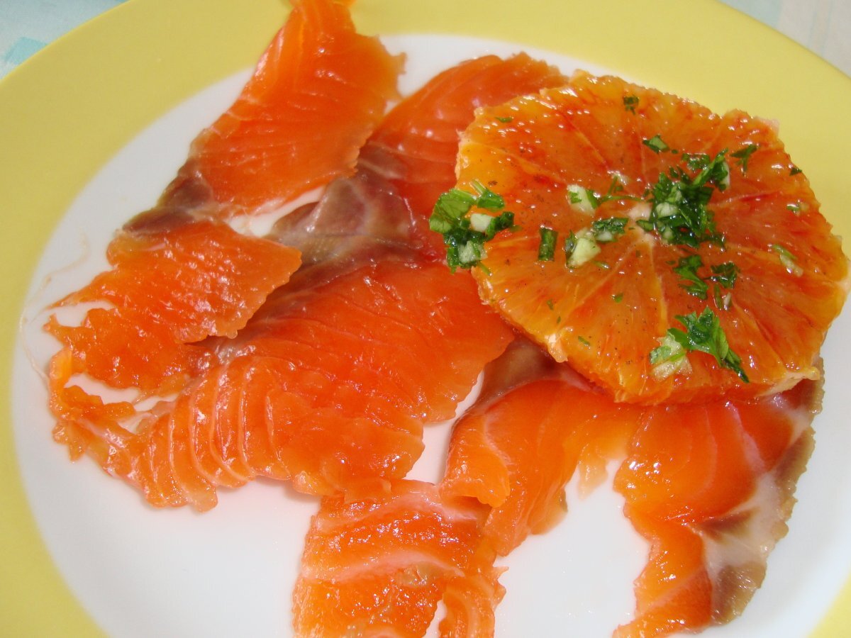 CARPACCIO DI SALMONE CON ARANCE