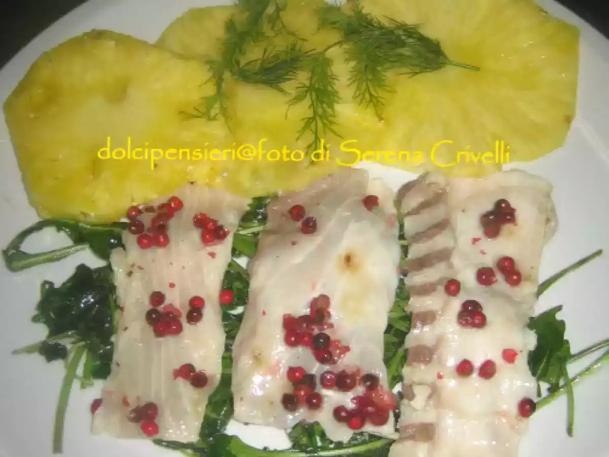 CARPACCIO DI STORIONE AL PEPE ROSA di Dolcipensieri - foto 2