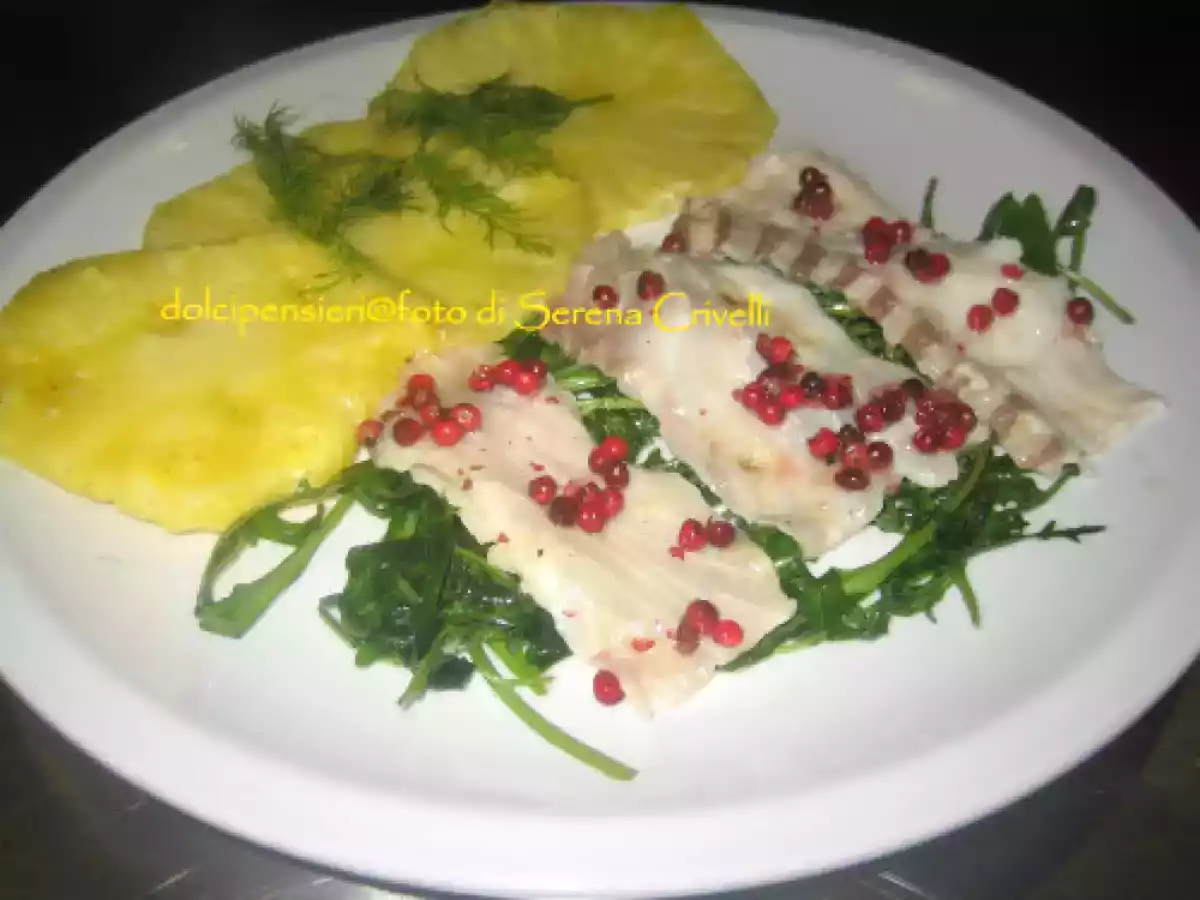 CARPACCIO DI STORIONE AL PEPE ROSA di Dolcipensieri - foto 3