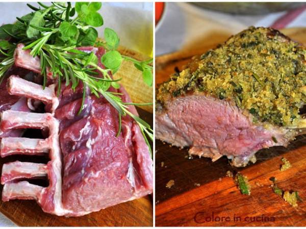 Carrè d'agnello con crosta alle erbe aromatiche