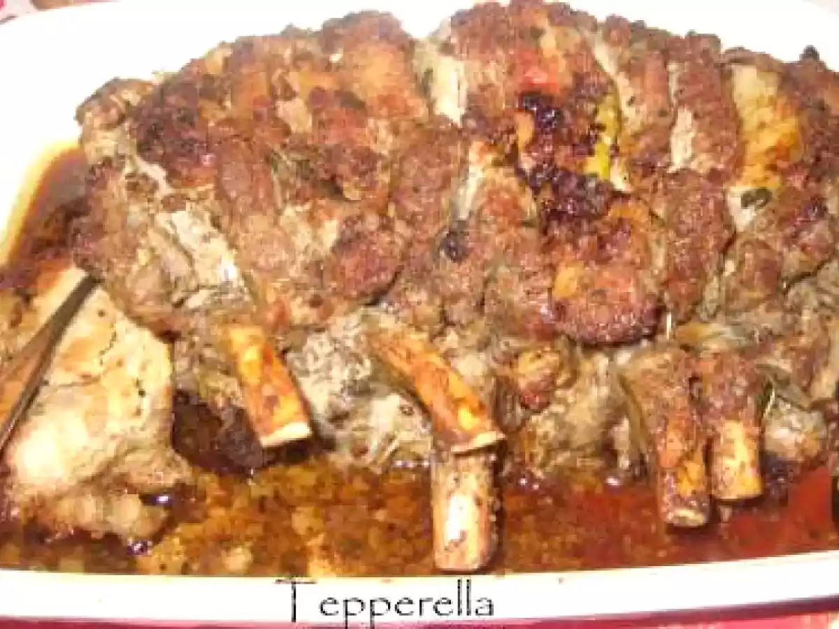 Carrè di maiale alle mele verdi e rosse