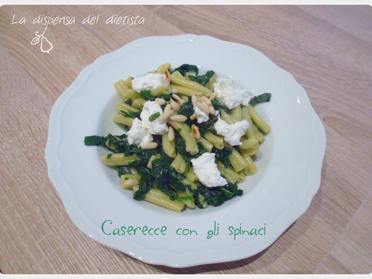 Caserecce con spinaci e ricotta di pecora