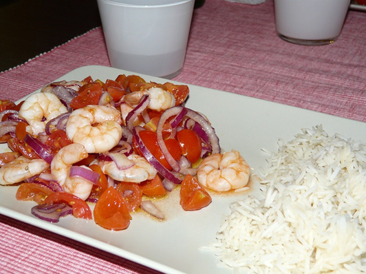 Catalana di gamberi (con riso basmati)