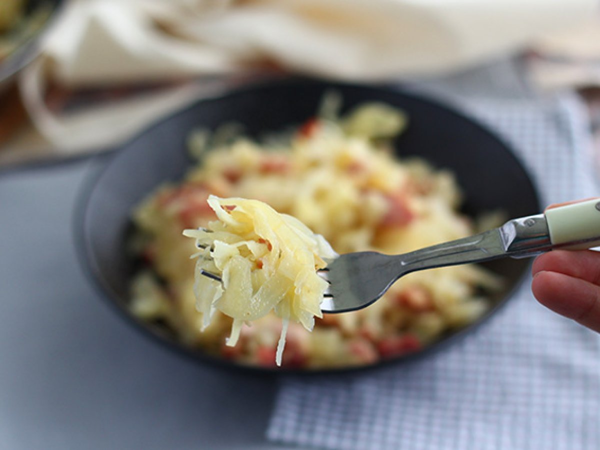 Cavolo stufato con pancetta - foto 4