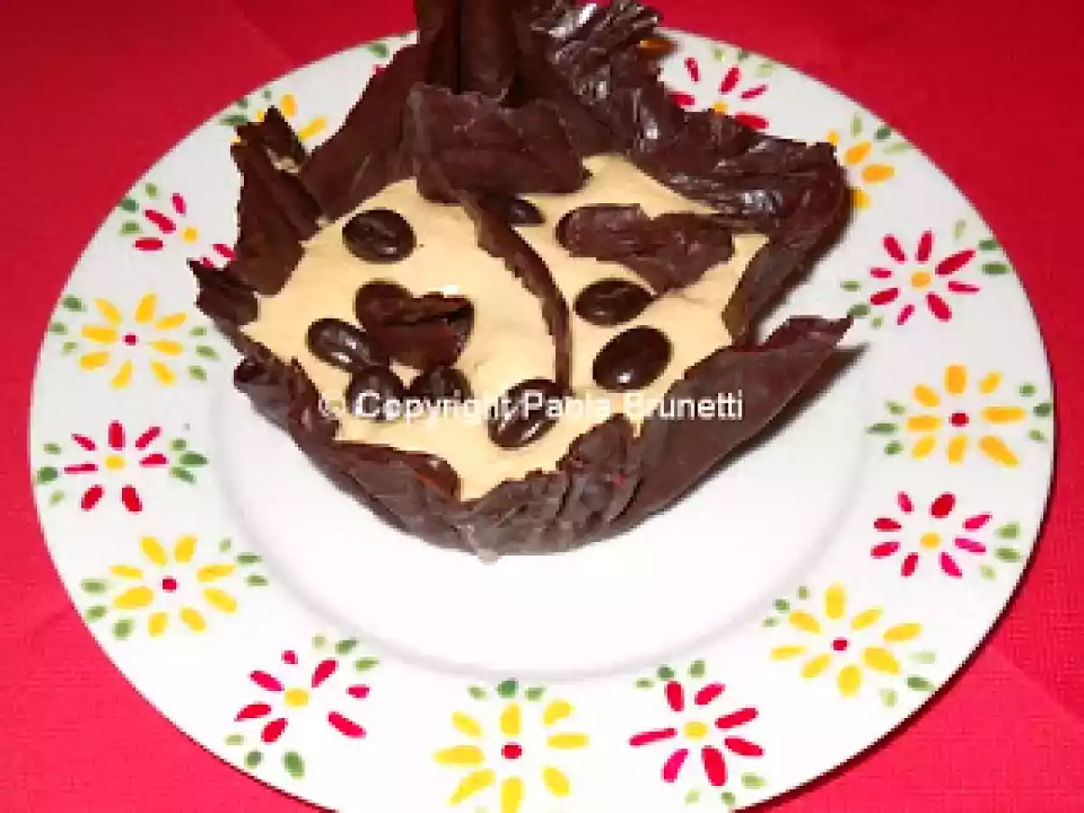 Cestini di cioccolato con mousse al caffé
