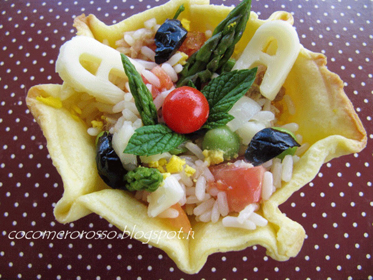 Cestini di insalata di riso