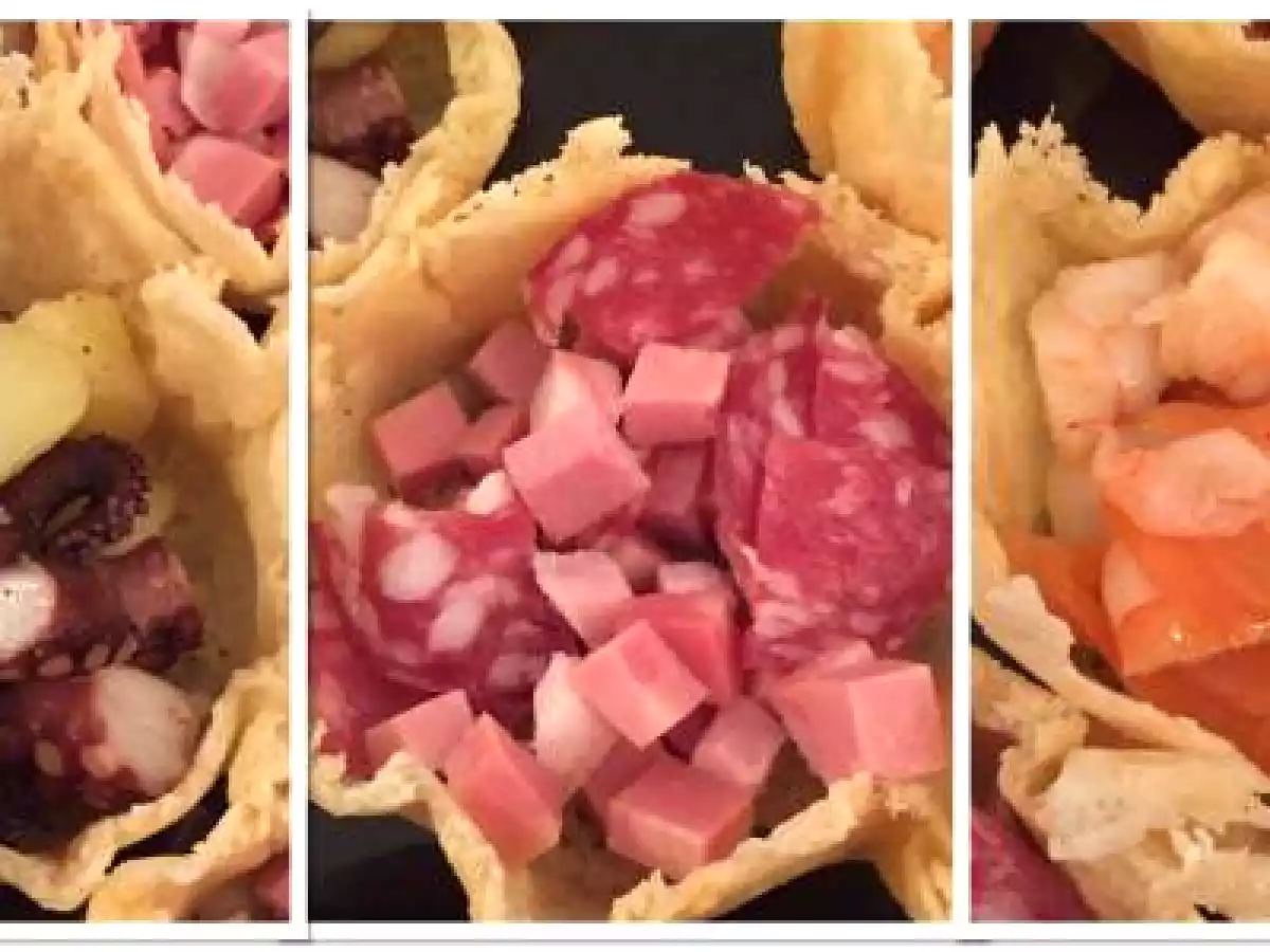 Cestini di parmigiano ripieni