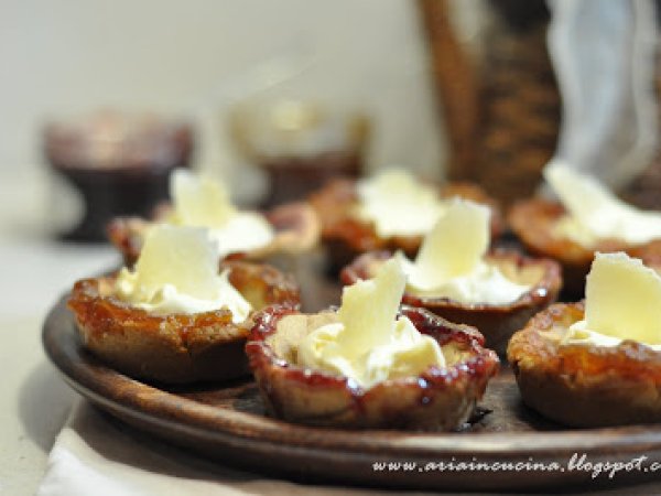 Cestini rustici al mascarpone salato e salsa di amarene e cipolle - foto 3