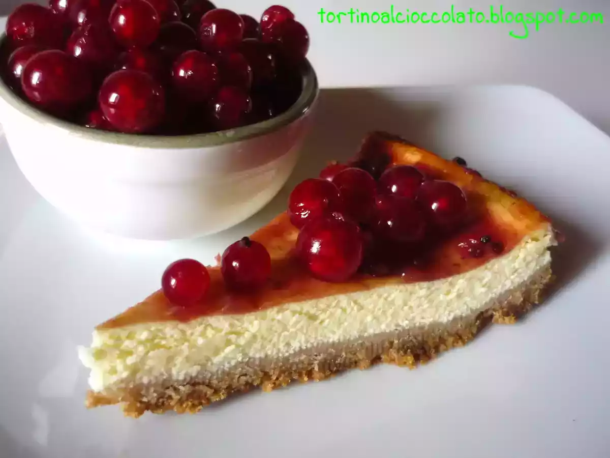 Cheescake alla marmellata di ribes