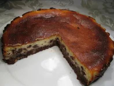 Cheese cake di recupero con ripeno di ricotta e gocce cioccolato