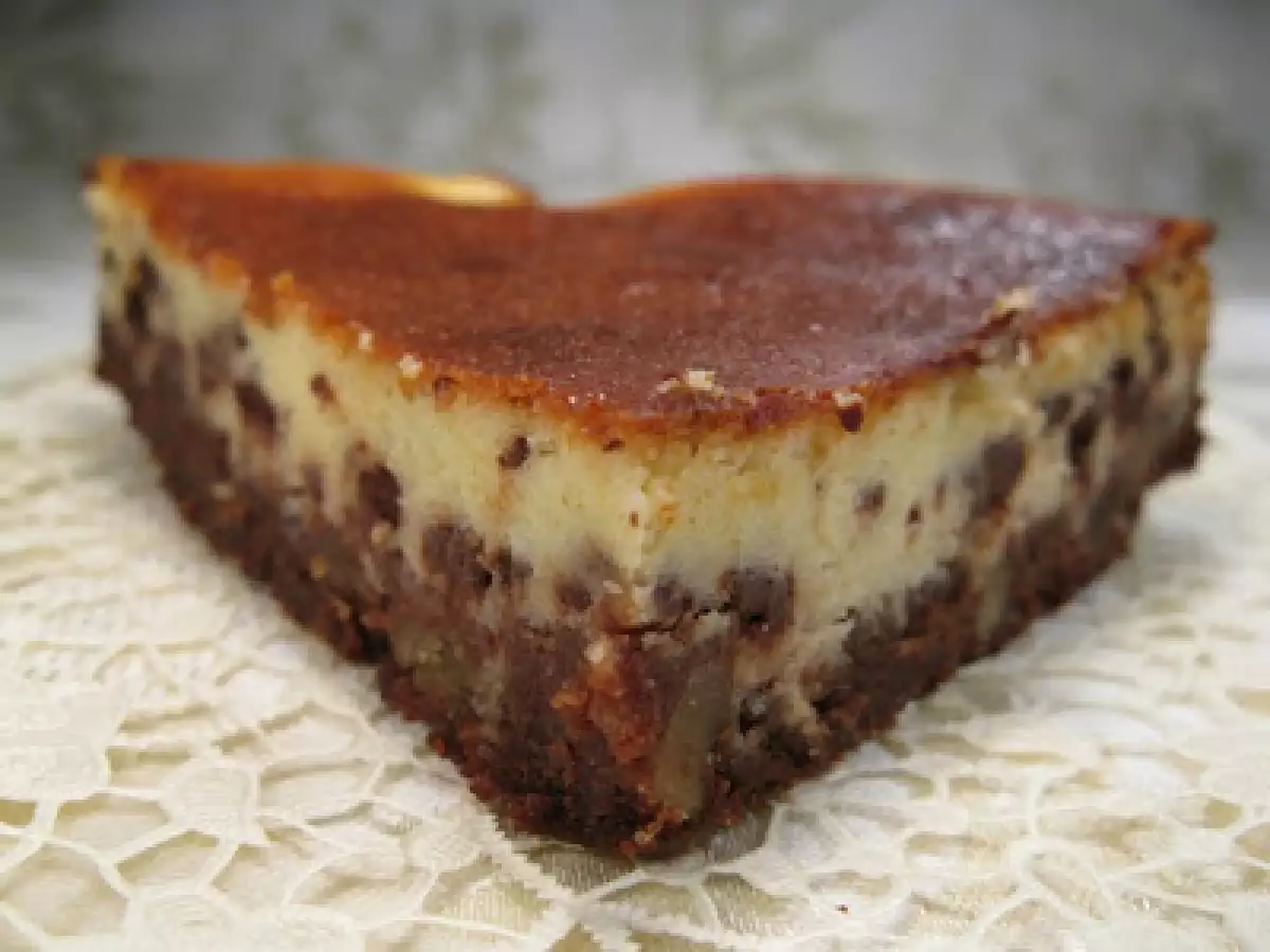 Cheese cake di recupero con ripieno di ricotta e gocce di cioccolato - foto 3