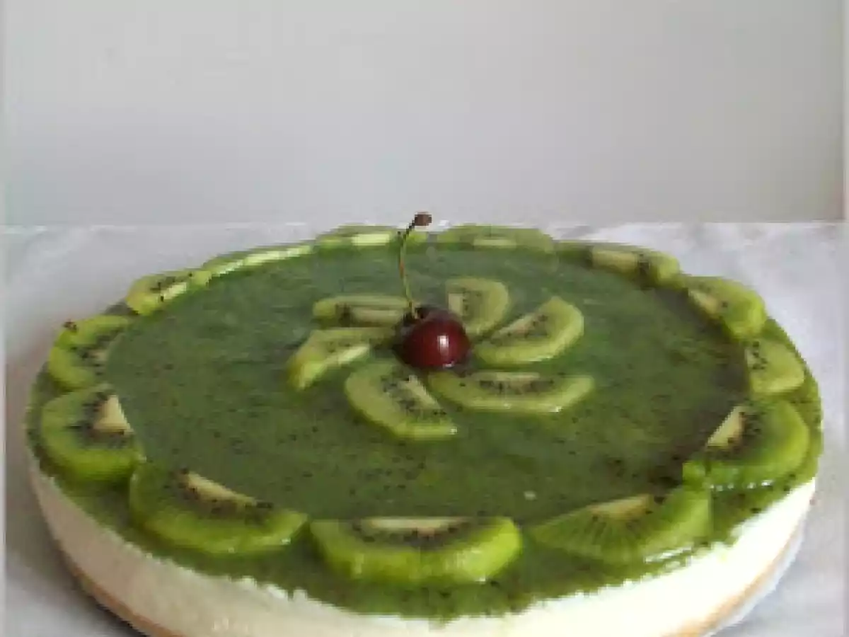 Cheesecake al cioccolato bianco con salsa ai kiwi - foto 2