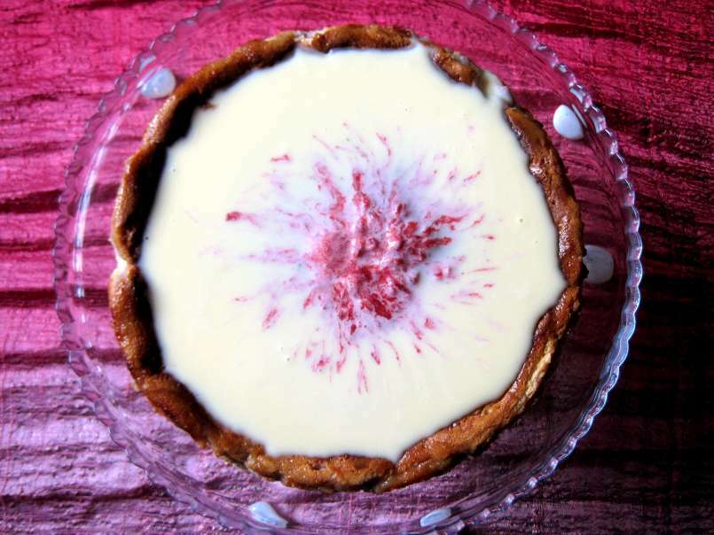 Cheesecake al cioccolato bianco e lamponi, foto 1