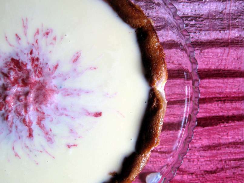 Cheesecake al cioccolato bianco e lamponi, foto 2
