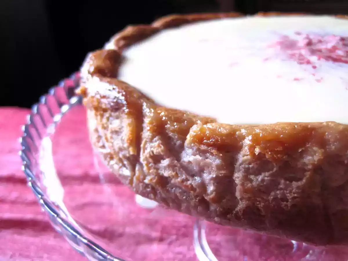 Cheesecake al cioccolato bianco e lamponi