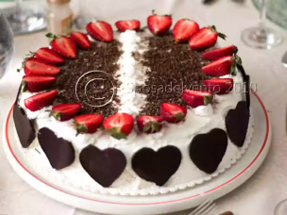 Cheesecake al cioccolato con mousse allo champagne