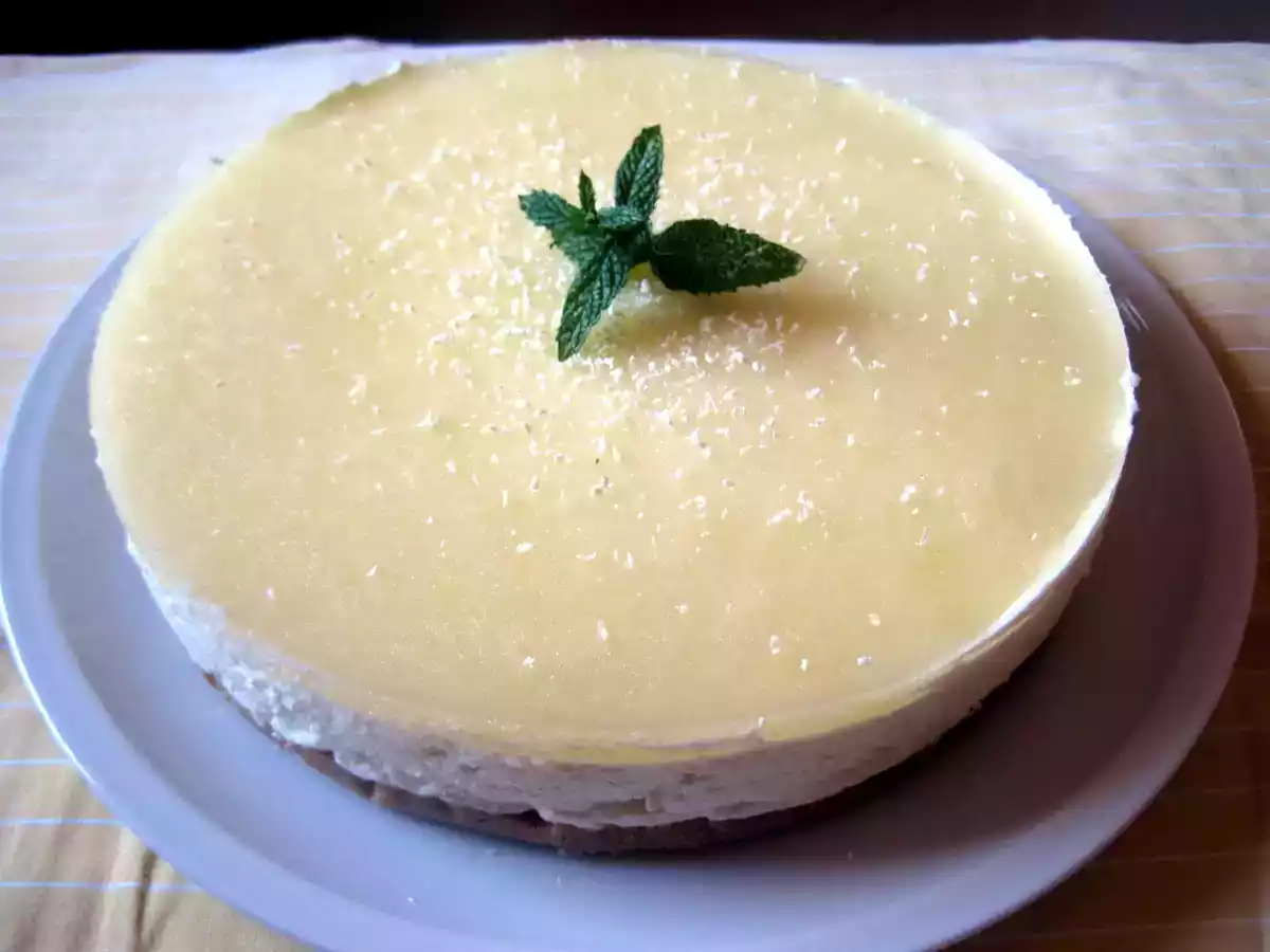 Cheesecake all'ananas con cioccolato bianco e menta - foto 2
