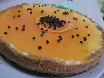 Cheesecake all'arancia e cioccolato