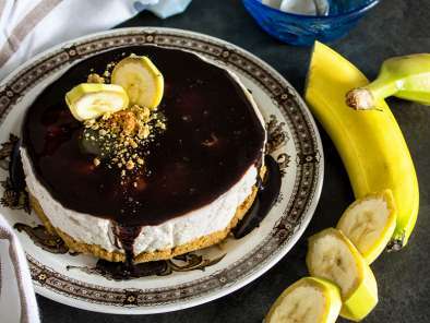 Cheesecake alla banana e cioccolato