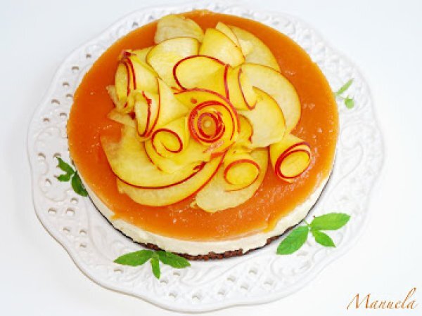 Cheesecake ricotta, crema al limone e pesche, foto 2
